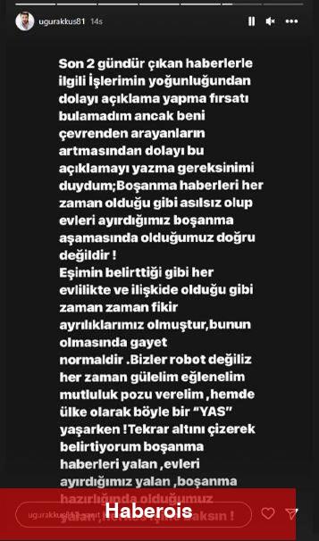 Ebru şallı ve eşi Uğur Akkuş boşanıyor mu? Şallı ve Akkuş cephesinden farklı başka açıklama