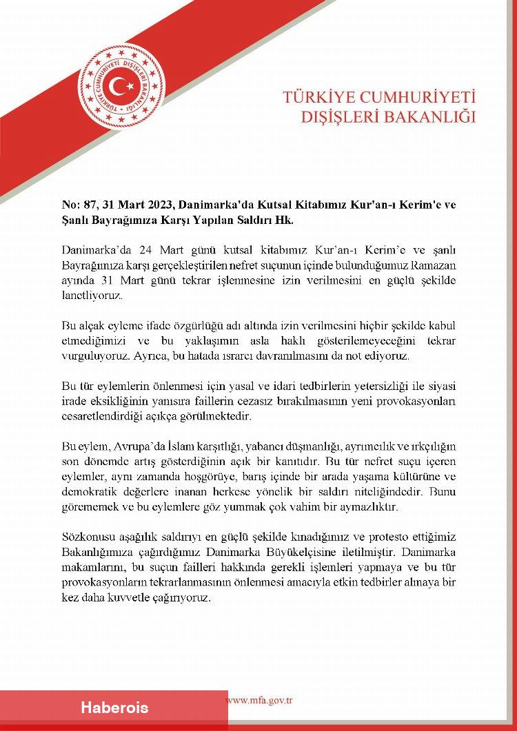 Türkiye'den provokasyona tepki!