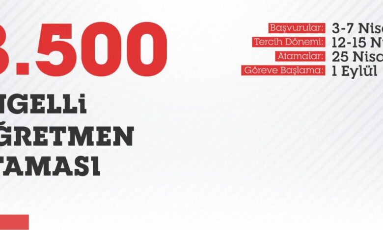 3 Bin 500 Engelli Öğretmen Ataması İçin Müracaatlar 3 Nisan’da Başlayacak - Haberois 3 Bin 500 Engelli Öğretmen Ataması İçin Müracaatlar 3 Nisan’da Başlayacak