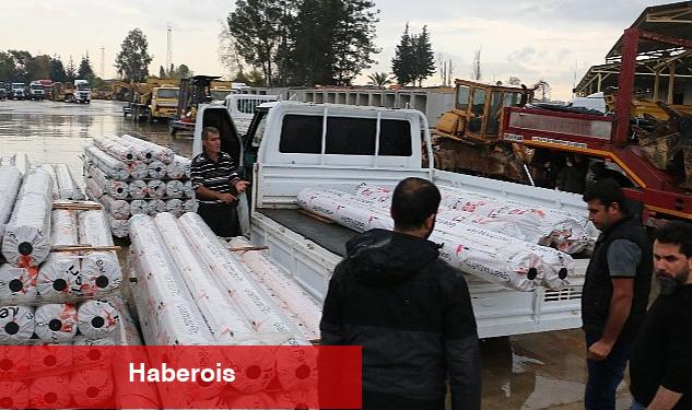 Aksulu afetzede çiftçilere sera naylonu desteği - Haberois Aksulu afetzede çiftçilere sera naylonu desteği