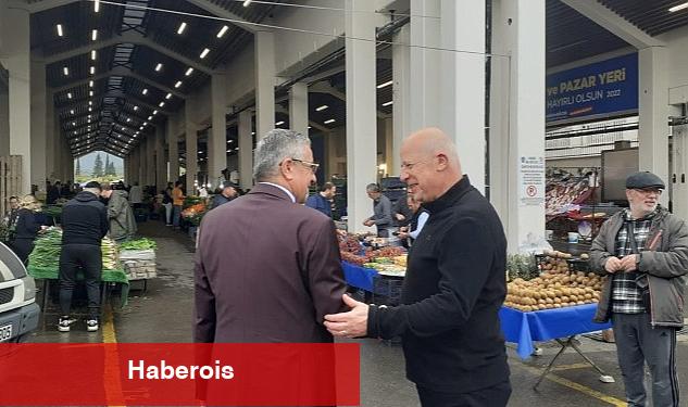 Başkan Topaloğlu Kemer pazarında - Haberois Başkan Topaloğlu Kemer pazarında