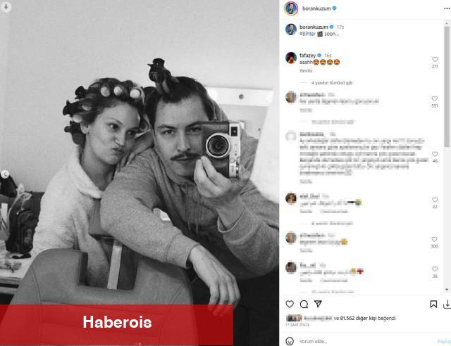 Bihter sinemasının başrol oyuncularından yeni paylaşım! Farah Zeynep Abdullah ve Boran Kuzum...