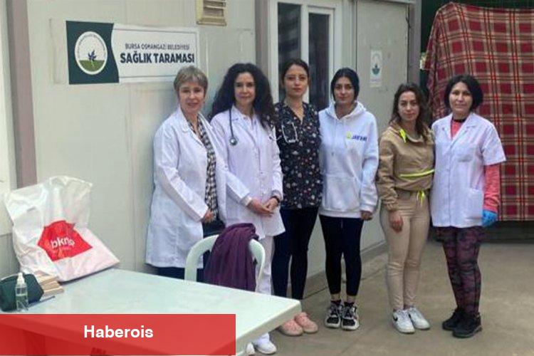 Bursa Osmangazi’den afet bölgesinde sağlık taraması