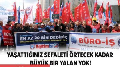 Eğitim İş “Yaşattığınız Sefaleti Örtecek Kadar Büyük Bir Palavra Yok!”