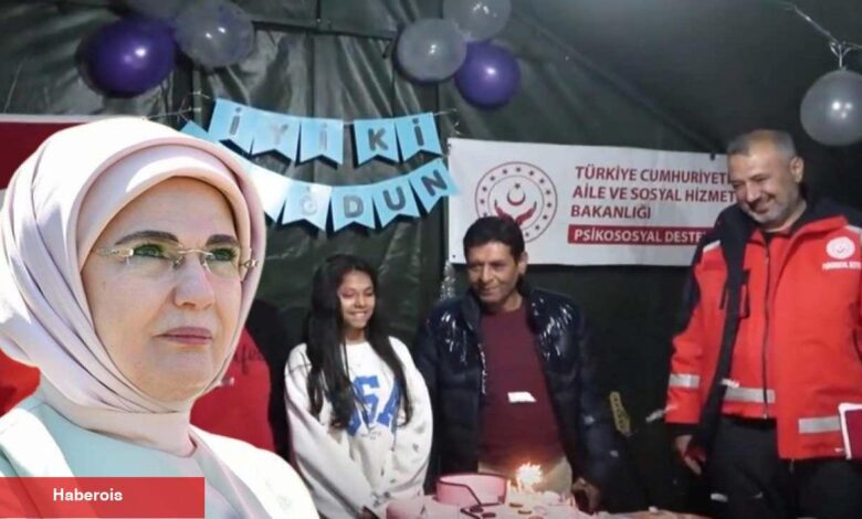 Emine Erdoğan konteyner kentte tanıştığı Sude'ye doğum günü sürprizi yaptı! - Haberois Emine Erdoğan konteyner kentte tanıştığı Sude'ye doğum günü sürprizi yaptı!