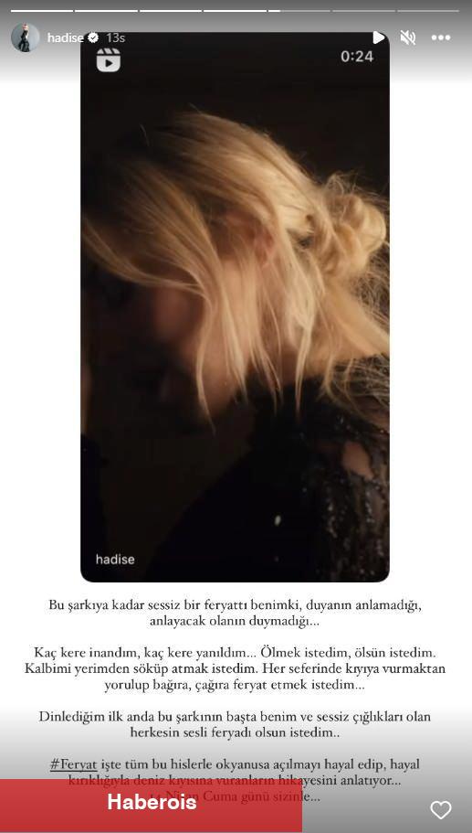 Hadise: Ölmek istedim, ölsün istedim! Ünlü müzikçi eski eşine gönderme mi yaptı?