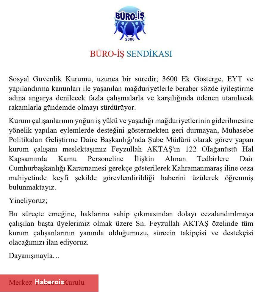 Hareketlere Katılan SGK Çalışanlarına ‘Görevlendirme’ Zinciri