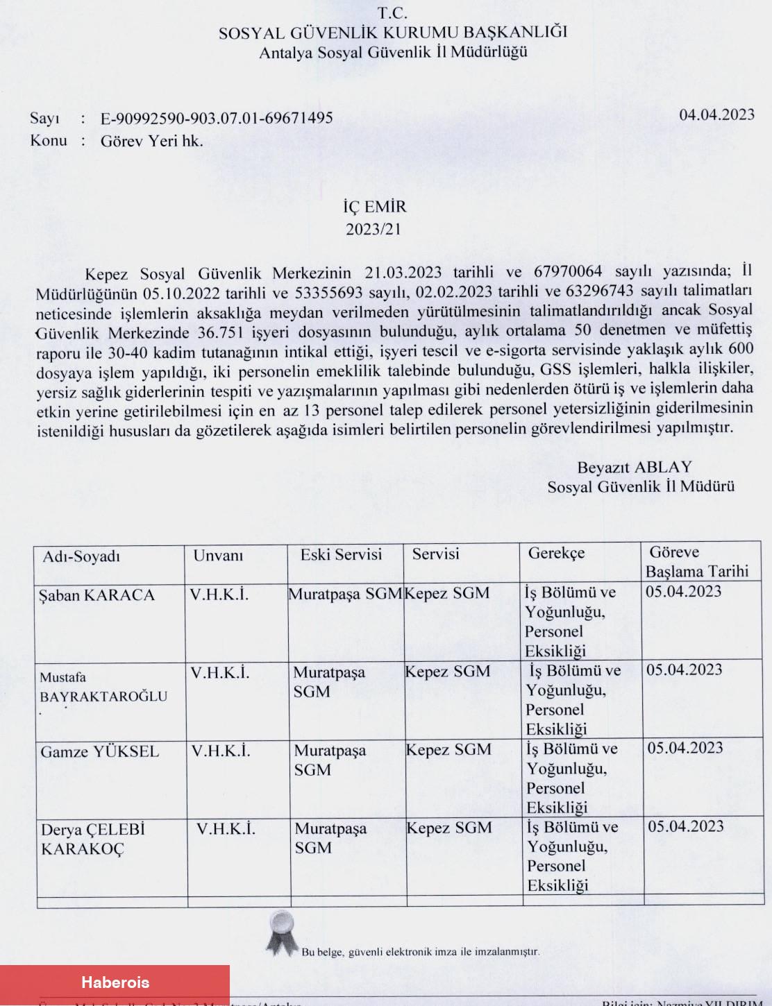 Hareketlere Katılan SGK Çalışanlarına ‘Görevlendirme’ Zinciri