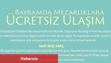 Kocaeli Büyükşehir Belediyesi Bayramda mezarlıklara ücretsiz ulaşım