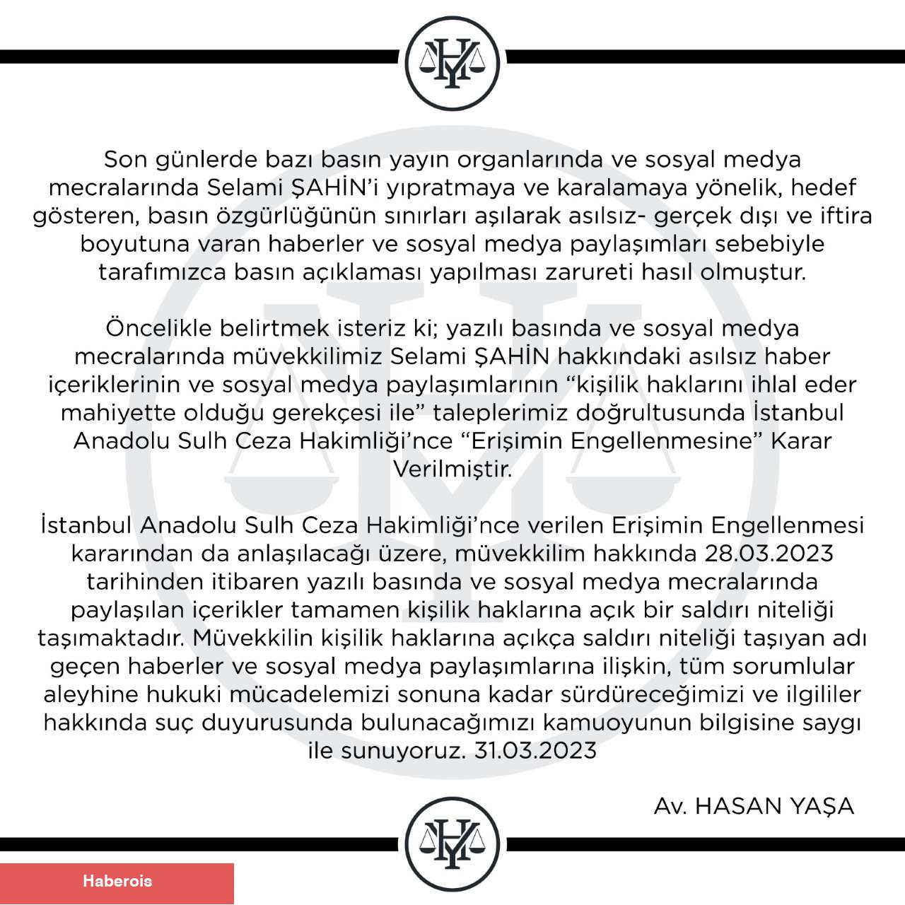 Selami Şahin hakkında çıkan haberlere yeni açıklama!