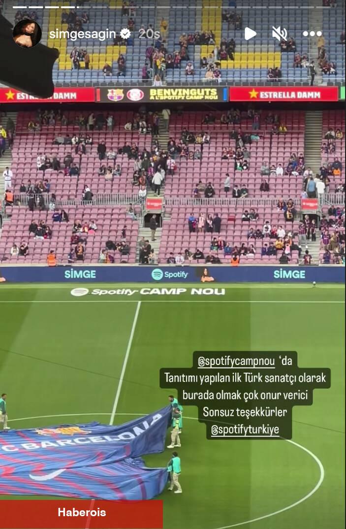 Simge Sağın Barcelona stadyumu'nu salladı! Birinci Türk olarak tarihe geçti