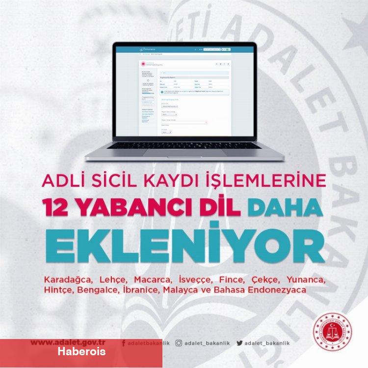 Adli Sicil'e 12 yabancı dil daha ekleniyor