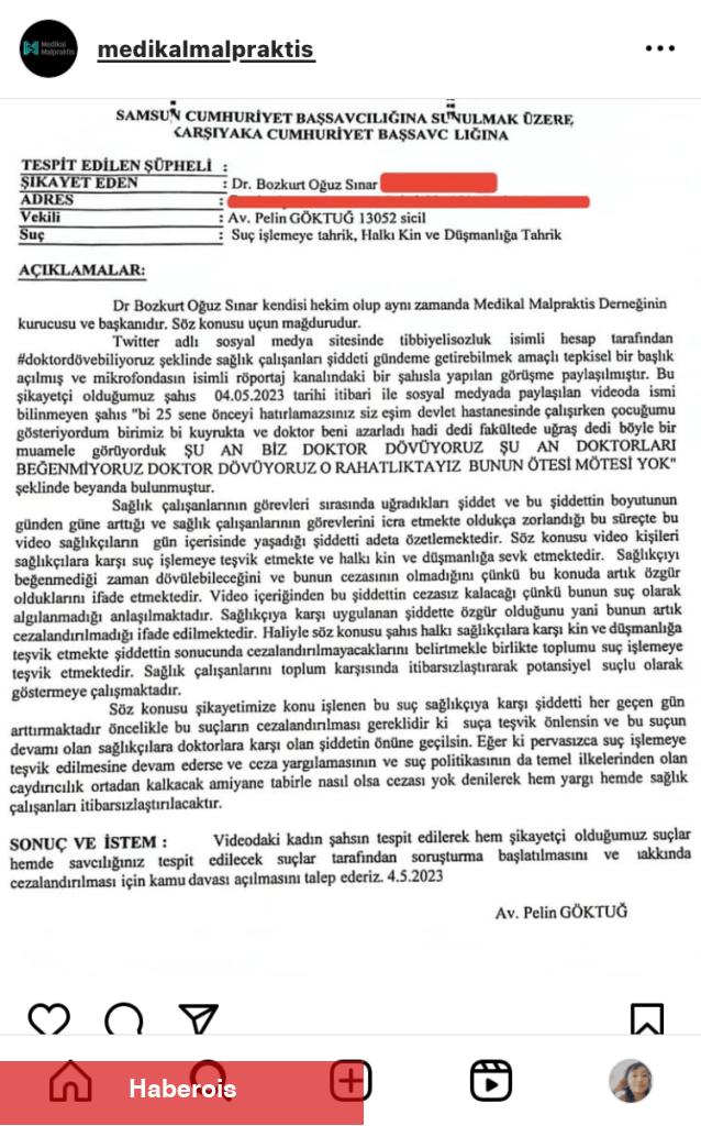‘Artık Doktorları Dövebiliyoruz’ Diye Konuşan Şahıs Hakkında Suç Duyurusu