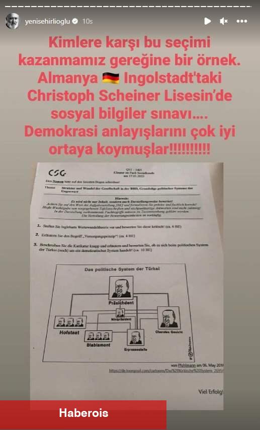 Bahadır Yenişehirlioğlu'ndan kritik paylaşım: Almanya'nın Erdoğan takıntısı okullara yansıdı!