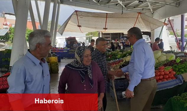 Başkan Topaloğlu Kuzdere pazarında - Haberois Başkan Topaloğlu Kuzdere pazarında