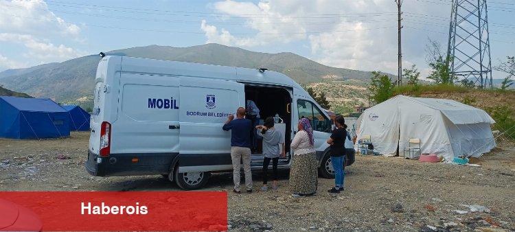 Bodrum afet bölgesinde 'mobil' hizmeti sürdürüyor
