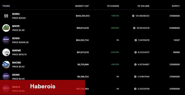 BRC-20 Coinleri Çılgınlığı: 270x Yapan Altcoin de Var! - Haberois BRC-20 Coinleri Çılgınlığı: 270x Yapan Altcoin de Var!