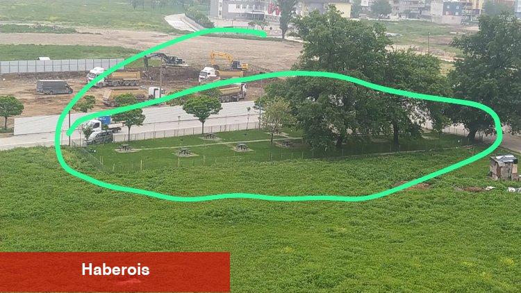 Bursa'da deprem toplanma alanı bir gecede inşaat sahasına çevrildi!