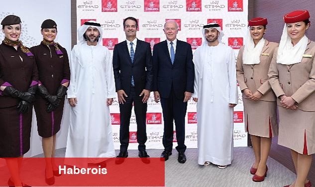 Emirates ve Etihad, ortak uçuş anlaşması kapsamının genişletildiğini duyurdu - Haberois Emirates ve Etihad, ortak uçuş anlaşması kapsamının genişletildiğini duyurdu