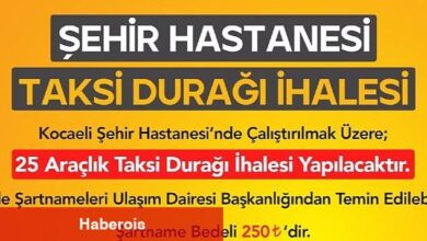 Kocaeli Şehir Hastanesi'ne taksi durağı ihalesi