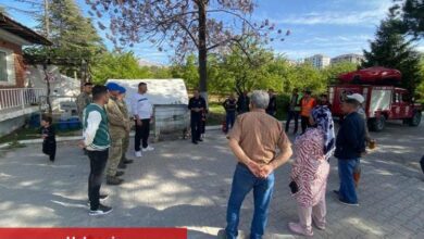 Malatya İtfaiyesi konteyner kentlerde yaşayanları uyardı