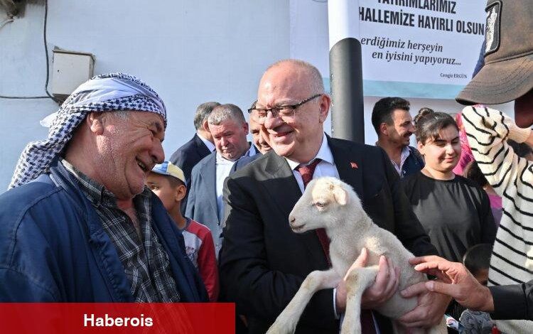 Manisa Saruhanlı'da Başkan Ergün'e sevgi seli.. Kuzu hediye edildi - Haberois Manisa Saruhanlı'da Başkan Ergün'e sevgi seli.. Kuzu hediye edildi