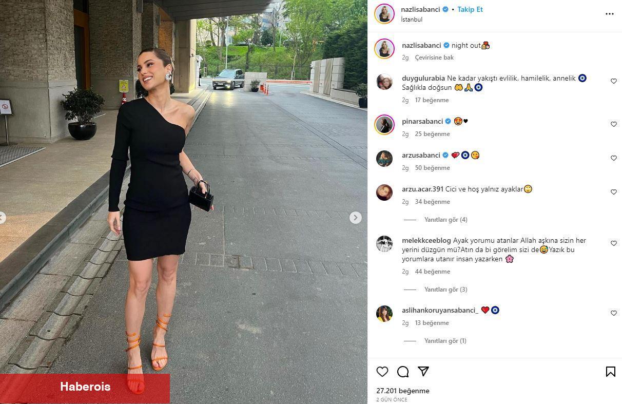 Nazlı Sabancı'nın ayakları gündem oldu! 4 aylık gebe olan Sabancı, Hande Erçel ile...