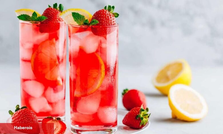 Sıcak havaların serinleten lezzeti, Çilekli Limonata! - Haberois Sıcak havaların serinleten lezzeti, Çilekli Limonata!