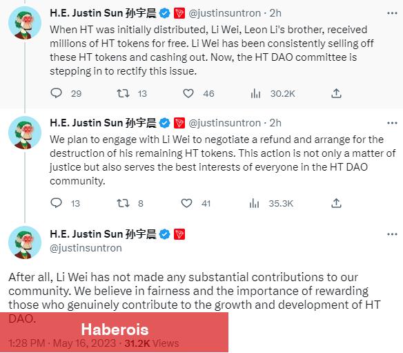 TRON Mucidinden Şok Sav: O İsim Coinleri Bedavaya Aldı! - Haberois TRON Mucidinden Şok Sav: O İsim Coinleri Bedavaya Aldı!