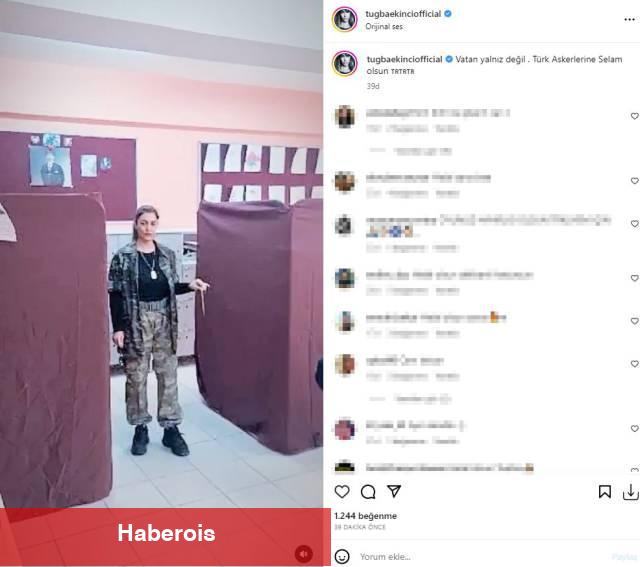 Tuğba Ekinci oy'unu görüntüye alıp paylaştı: Konu derinse içinden geç!