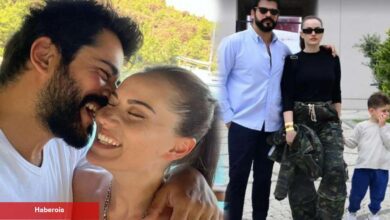 Ünlü çift şenlikte görüntülendi! Burak Özçivit ve Fahriye Evcen oğulları Karan'la birlikte...