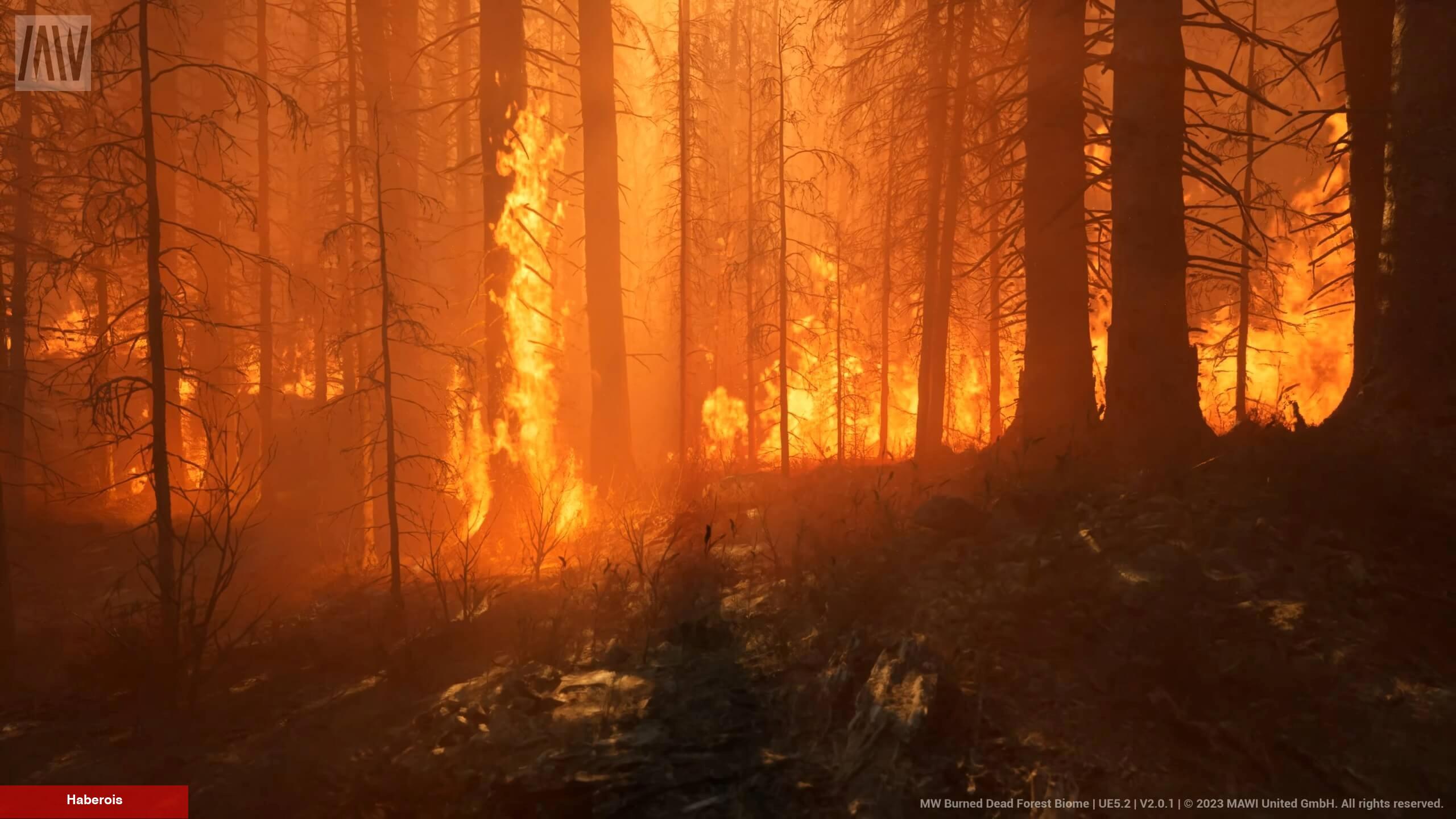Unreal Engine 5 için yanan ormana adım atabileceğiniz demo yayınlandı
