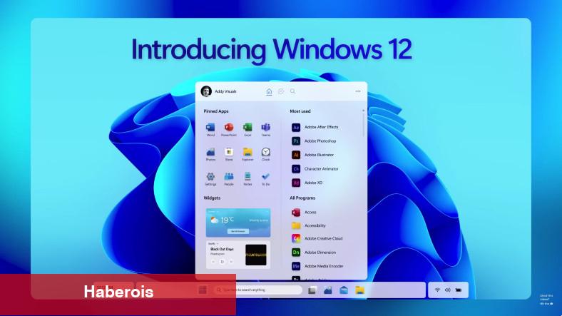 "Windows 12 Keşke Bu türlü Gözükse" Dedirten Konsept Görüntü
