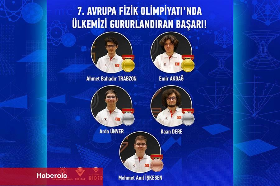 Avrupa Fizik Olimpiyatı’ndan 5 Madalyayla Döndüler