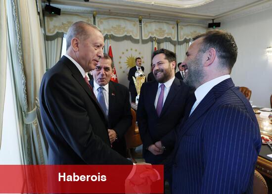 Cumhurbaşkanı Erdoğan, şampiyon Galatasaray'ı kabul etti