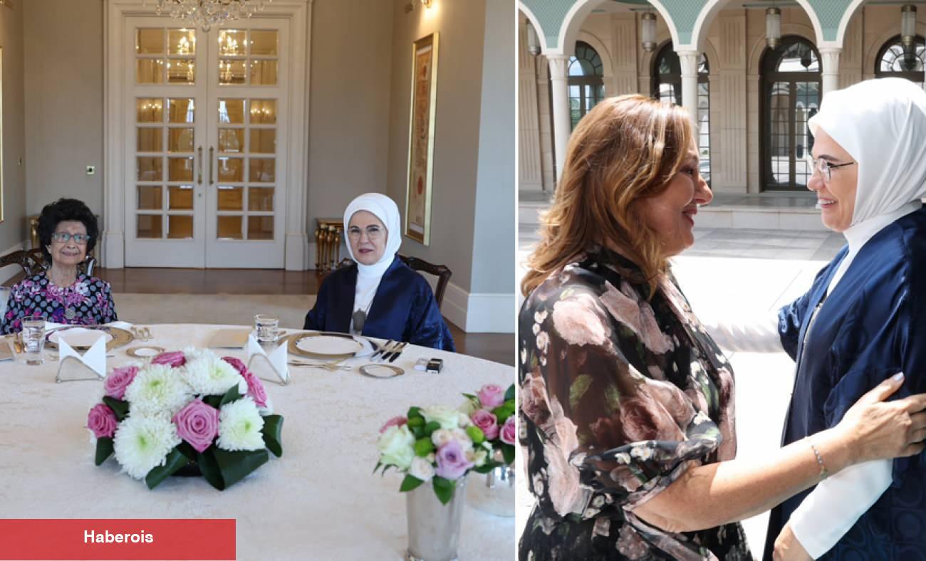 Emine Erdoğan Eski Ürdün ile Malezya Başbakanı'nın eşini ağırladı