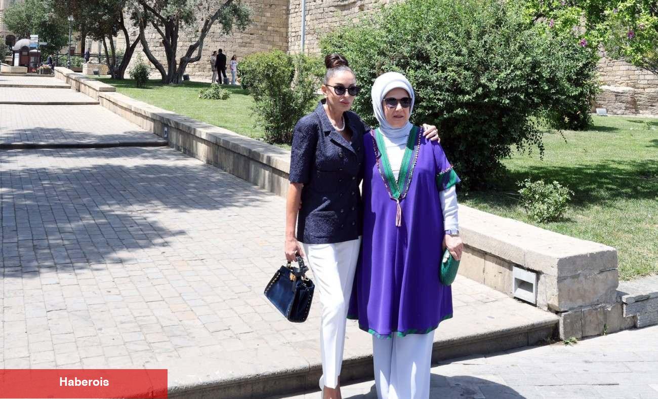 Emine Erdoğan Mehriban Aliyeva ile Bakü İçerişehir'i ziyaret etti