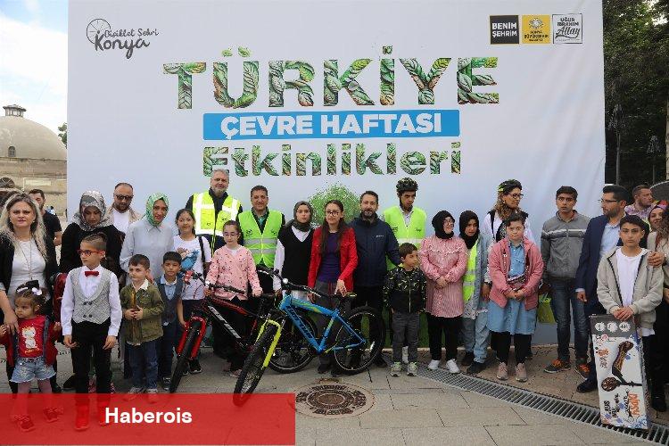 Konya'da bisikletle farkındalık sürüşü