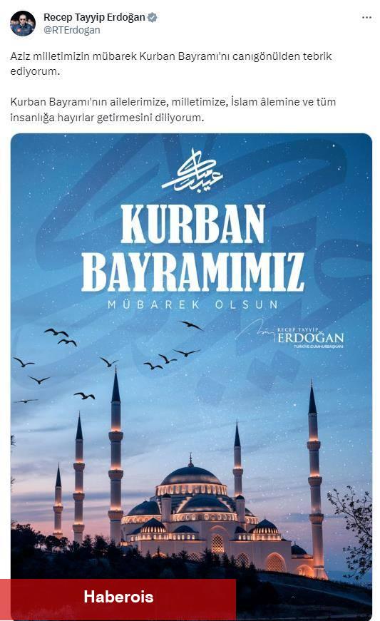 Lider Erdoğan'dan Kurban Bayramı mesajı!