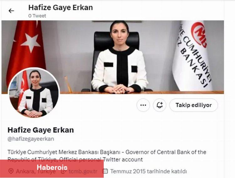 MB'nin yeni başkanı Hafize Gaye Erkan Twitter'da
