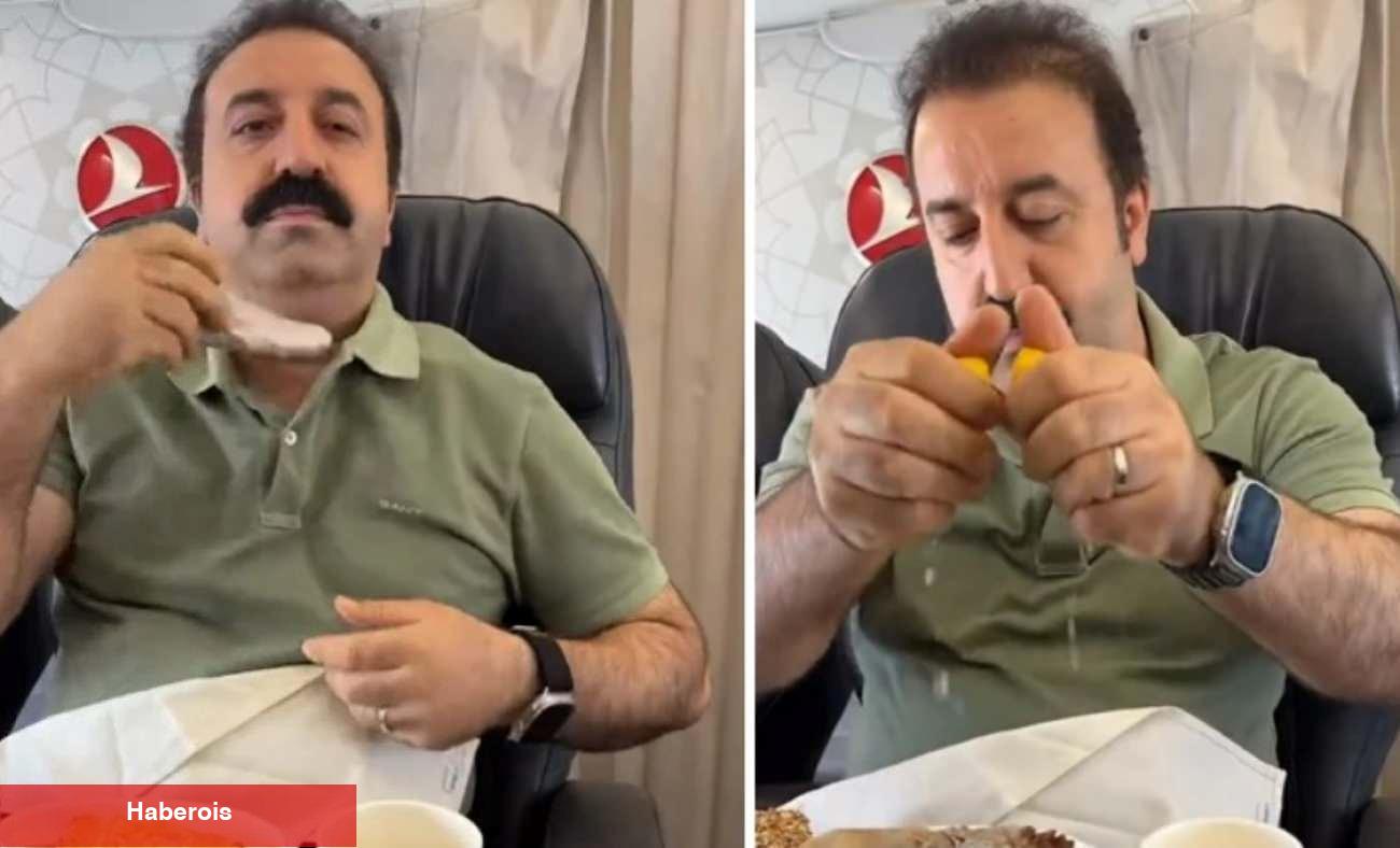 Şırdancı Mehmet'ten uçakta reaksiyon toplayan hareket! Uçakta göğsünden şırdan çıkardı...