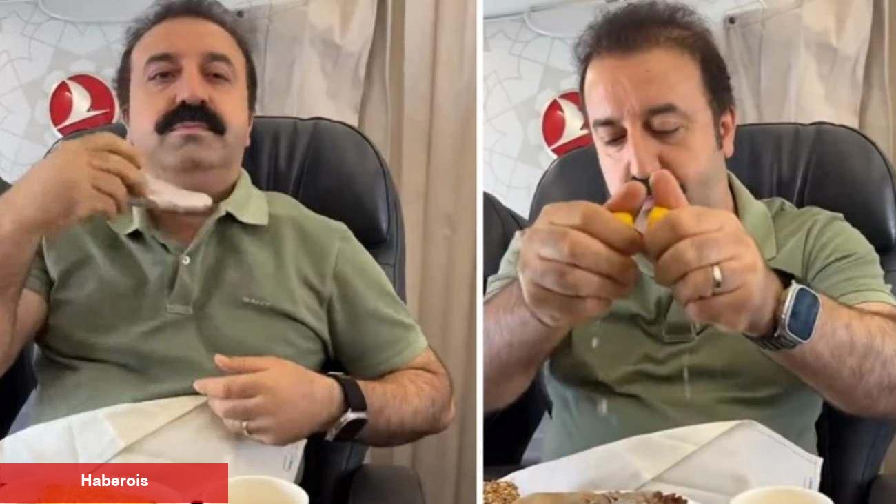 Şırdancı Mehmet'ten uçakta reaksiyon toplayan hareket! Uçakta göğsünden şırdan çıkardı...