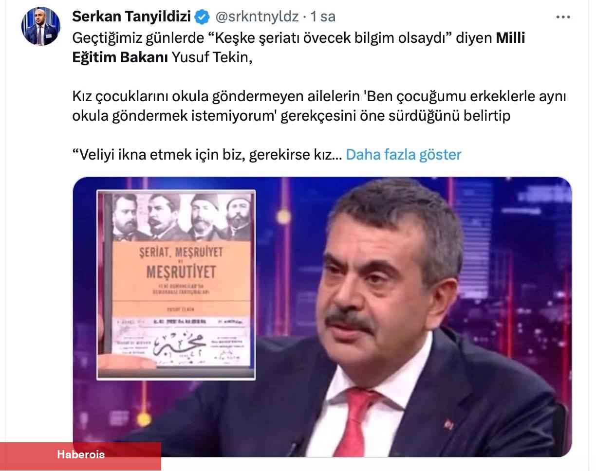 Bakan Tekin’den Kız Okulları Beyanı! - Haberois Bakan Tekin’den Kız Okulları Beyanı!