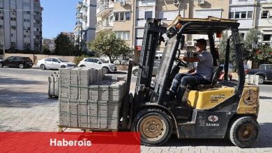 Belediye şantiyesi fabrika gibi üretiyor, Karşıyaka güzelleşiyor