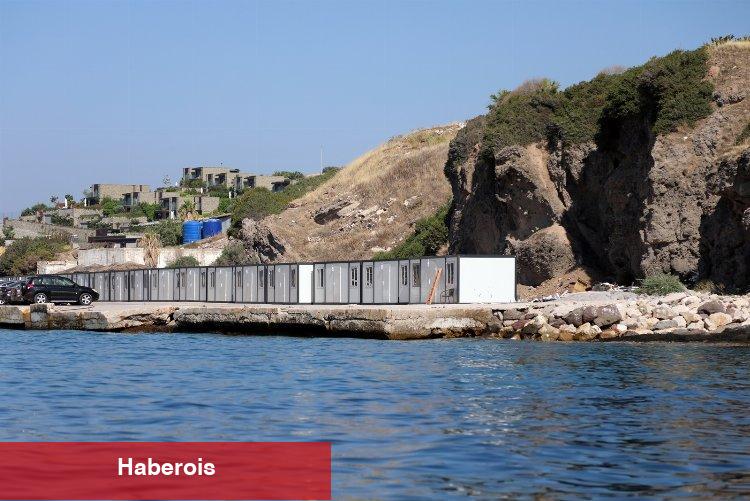 Bodrum sahilindeki 22 konteynere belediye müdahalesi