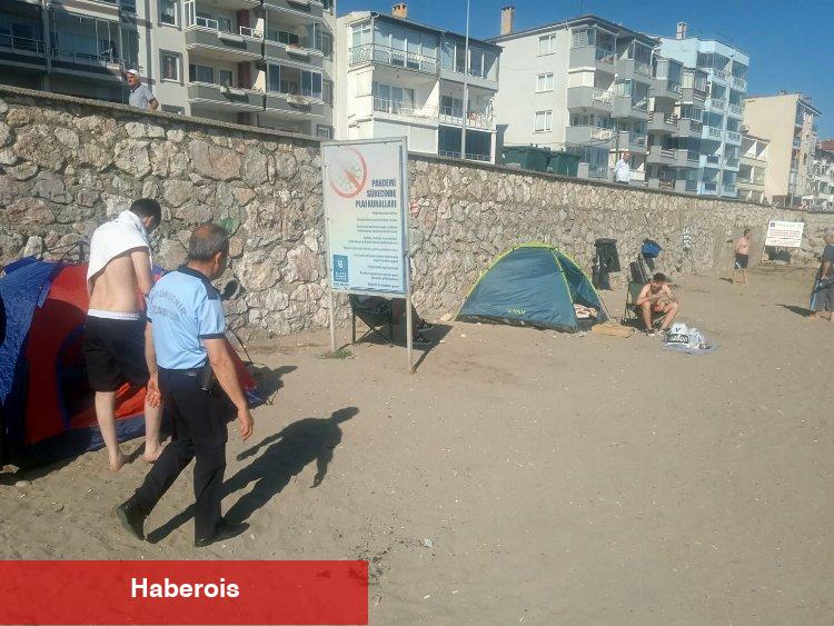 Bursa Büyükşehir Zabıtası'ndan çadır operasyonu