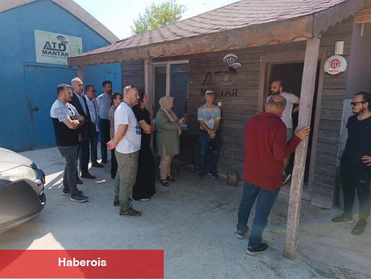 Bursa'da mantar yetiştiricileri kursiyerlerine teknik gezi