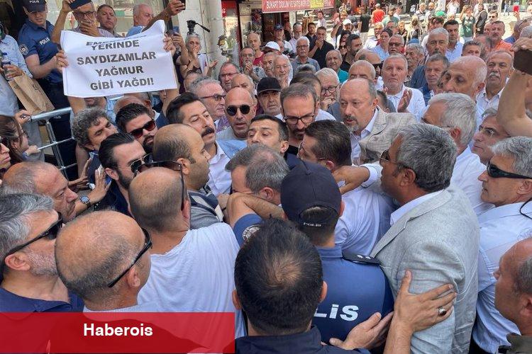 Bursa'da zam protestosunda bidonlu arbede!