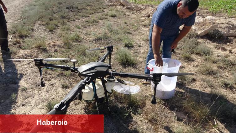Drone'lar tarlaya indi! Çiftçinin yükü azaldı