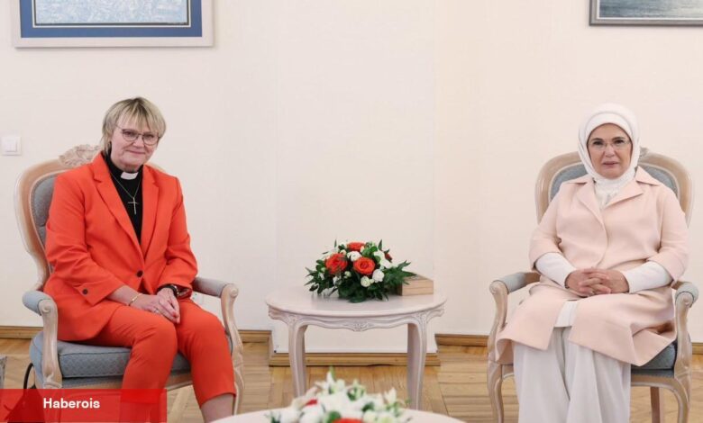 Emine Erdoğan İsveç Başbakanı'nın eşi ile görüştü! Erdoğan hüznünü lisana getirdi